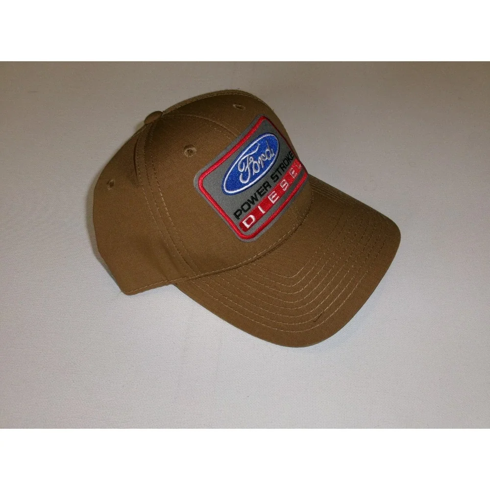 FORD STROKE DIESEL KHAKI BEACH GOLF 00S Y2K  STRAPBACK  HAT CAP VINTAGE H3